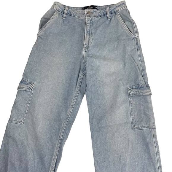 Hollister Ultra High-Rise Dad Cargo Jean Vintage Stretch 27R - Picture 14 of 16